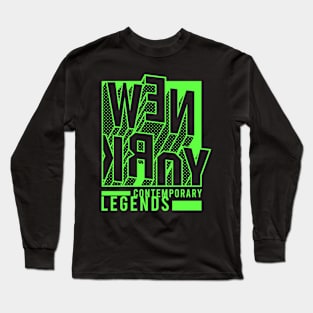 New York Contemporary Legends Typography Neon Long Sleeve T-Shirt